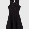 Vestido skater com joias