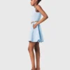 Vestido skater com laços com joias