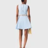 Vestido skater com laços com joias
