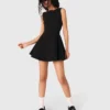 Vestido skater com laços com joias