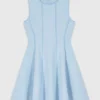 Vestido skater com laços com joias