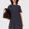 Vestido trapézio em crepe pesado