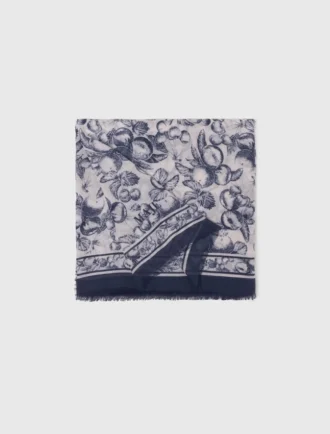 Xaile com estampado de frutas