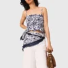 Xaile com estampado de frutas